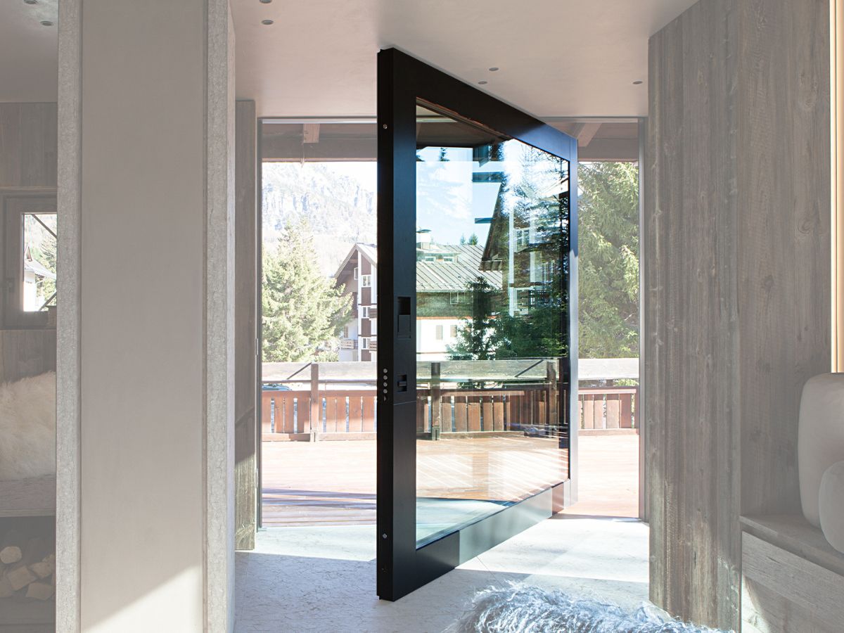 Porta blindata a Torino marchio Perrero in vetro